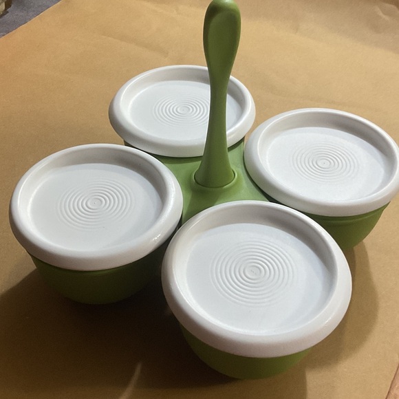 Tupperware Other - Tupperware Green and White condiments server.